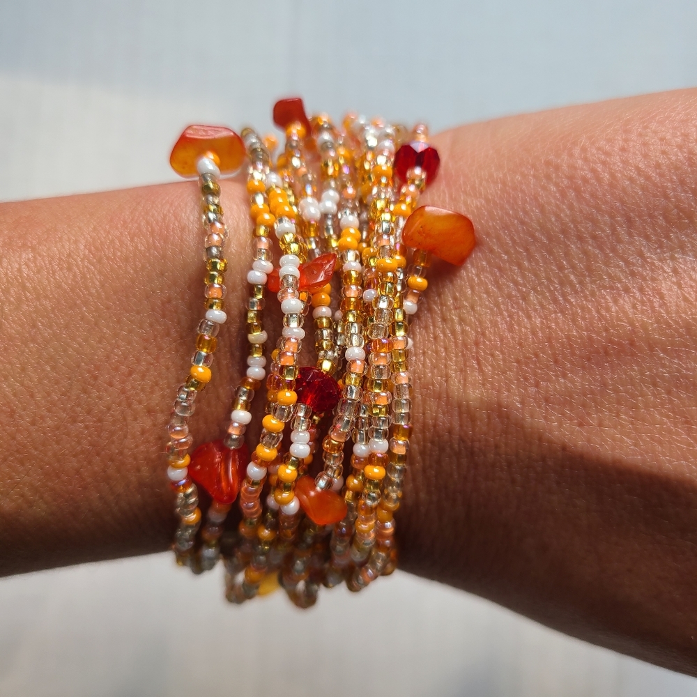 Multi-strand bead bracelet